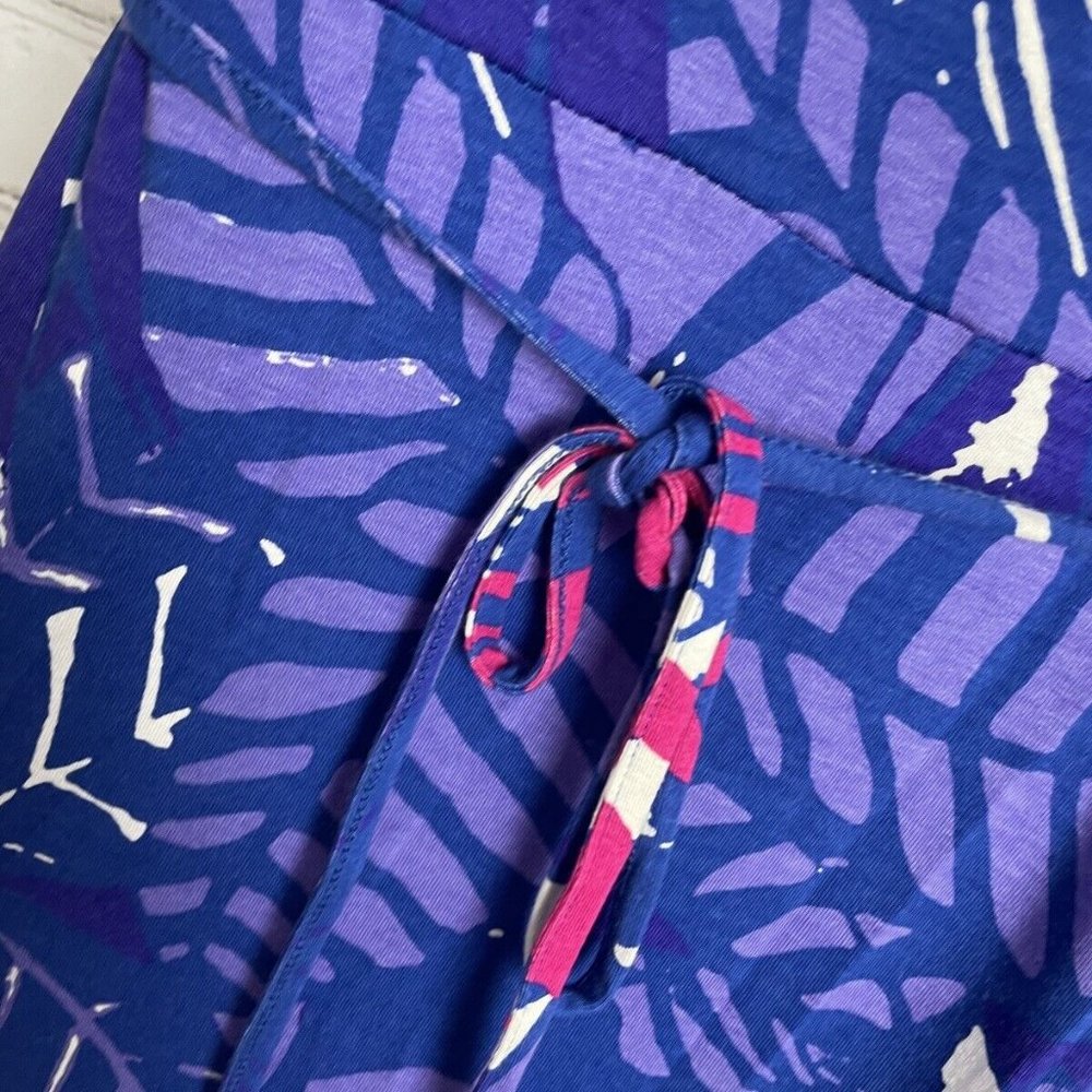 Per una women size 12 blue art print sleeveless belted pullover maxi dress - Picture 5 of 8